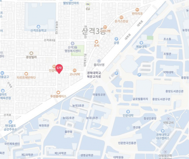 도쿄시장 경북대점 위치. 네이버지도 캡쳐