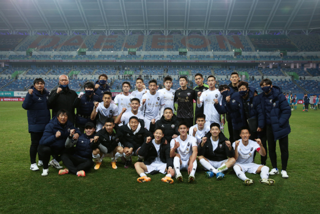 김천상무프로축구단이 14일 대전월드컵경기장에서 열린 