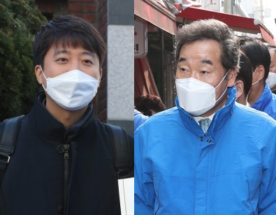이준석 전 미래통합당 최고위원, 이낙연 더불어민주당 상임선대위원장. 자료사진 연합뉴스