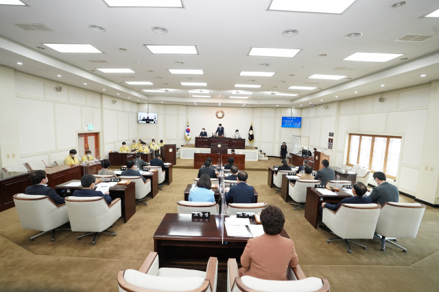 수성구의회 본회의 사진. 수성구의회 제공.