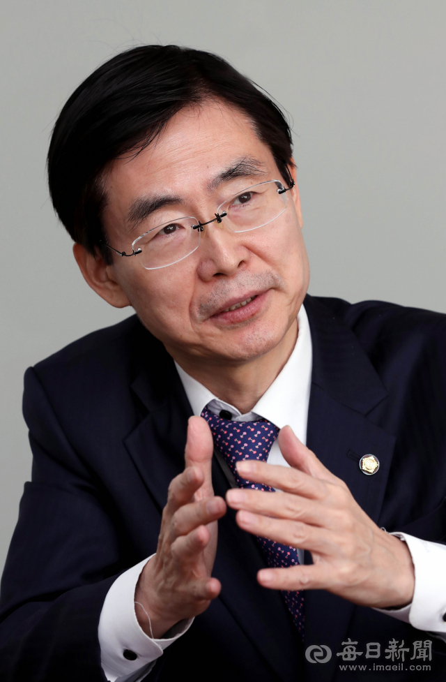 국민의힘 조경태 국회의원(부산 사하을·5선)이 22일 매일신문과 인터뷰를 하고 있다. 정운철 기자 woon@imaeil.com