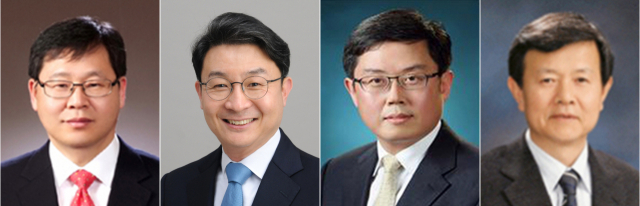 문재인 대통령이 30일 안일환 청와대 경제수석비서관(왼쪽부터), 이억원 기획재정부 1차관, 안도걸 기획재정부 2차관, 김인걸 국사편찬위원회 위원장을 각각 내정했다. 연합뉴스