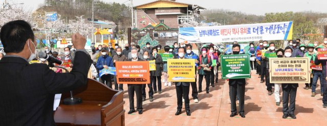 거창군은 남부내륙철도 해인사역사 유치를 위해 전 읍면으로 힘을 결집하고 있다. 남상면 제공