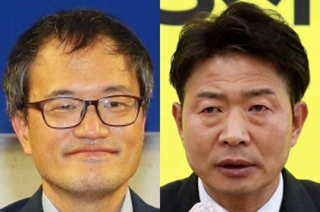 더불어민주당 박주민 의원, 정의당 여영국 대표. 연합뉴스