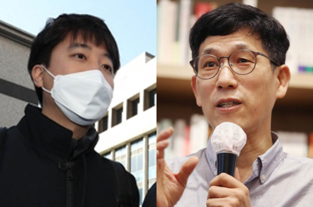 이준석 전 국민의힘 최고위원, 진중권 전 동양대 교수. 연합뉴스