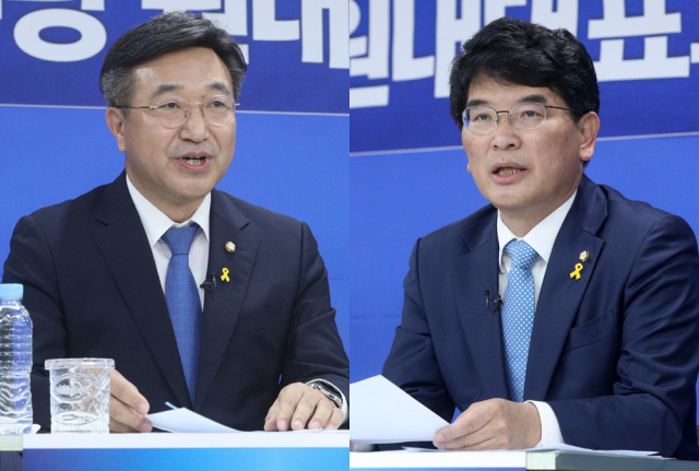 더불어민주당 윤호중(왼쪽)