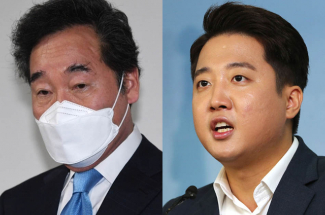 이낙연 전 더불어민주당 대표(왼쪽), 이준석 전 미래통합당(현 국민의힘) 최고위원. 연합뉴스