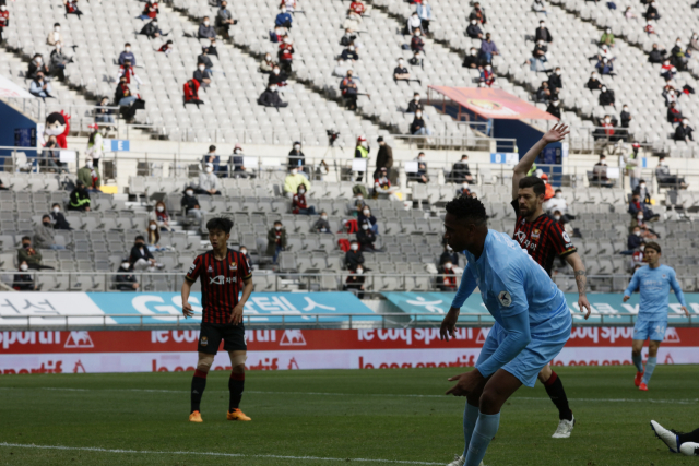 대구FC 에드가가 17일 서울월드컵경기장에서 열린 FC서울과 10라운드 원정 경기에서 시즌 첫 골을 터뜨리며 팀의 1대0 승리를 이끌었다. 대구FC제공