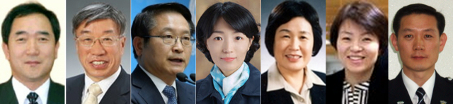 (왼쪽부터) 이순동, 금태환, 이주석, 윤경희, 이순자, 박현민, 서진교 위원