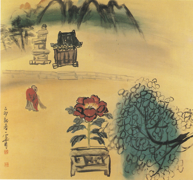 비단에 채색, 55×51㎝, 개인 소장