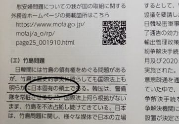 일본 정부는 스가 요시히데(菅義偉) 총리 내각이 작년 9월 출범한 이후 처음 내놓은 외교청서를 통해서도 독도가 