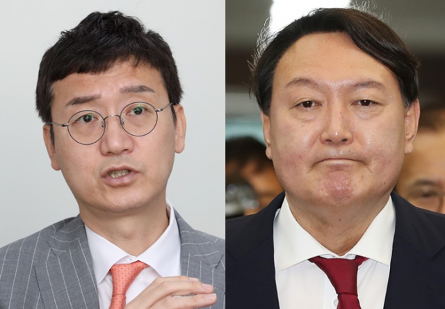 김웅, 윤석열. 매일신문DB, 연합뉴스
