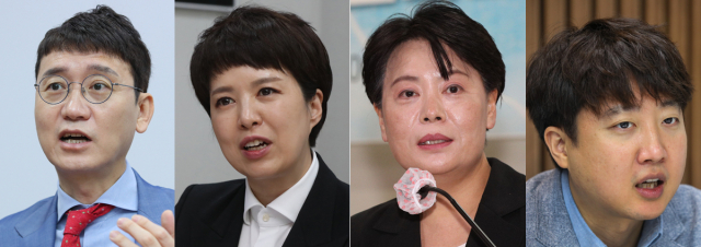 (왼쪽부터) 김웅, 김은혜, 윤희숙, 이준석. 연합뉴스