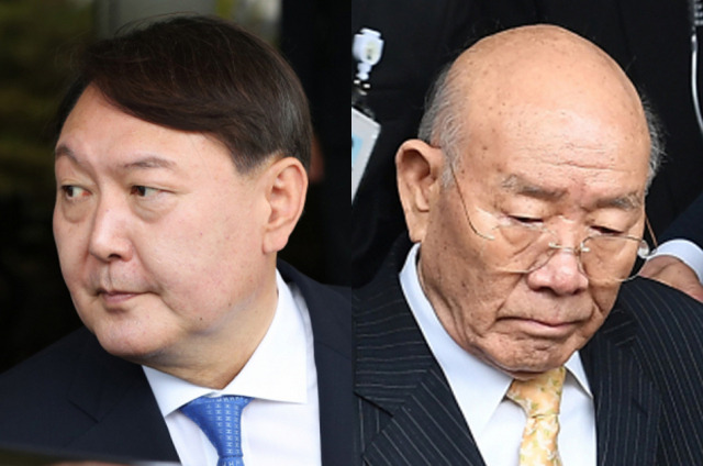 윤석열 전 검찰총장, 전두환 전 대통령. 연합뉴스