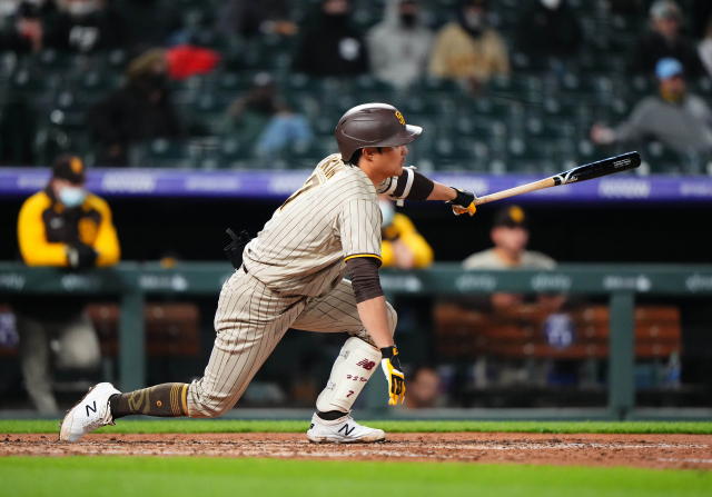 샌디에이고 파드리스 김하성이 4경기 연속 타점 행진으로 MLB 데뷔 두자릿 수 타점(10타점)을 달성했다. 연합뉴스