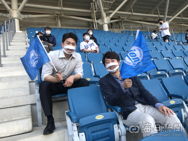 이준석 전 최고위원이 28일 대구 삼성라이온즈파크를 찾아 야구 경기를 관람했다. 이 전 최고위원 제공