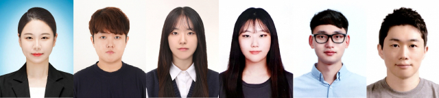 왼쪽부터 DGIST 신물질과학전공 하영경, 뇌·인지과학전공 이준섭 석박통합과정생, 정보통신융합전공 조혜원, 뇌·인지과학전공 남혜리, 이세인, 이재승 박사과정생. DGIST 제공