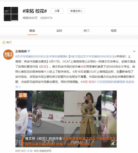 중국 SNS 웨이보에 이 영상을 제작한 작가