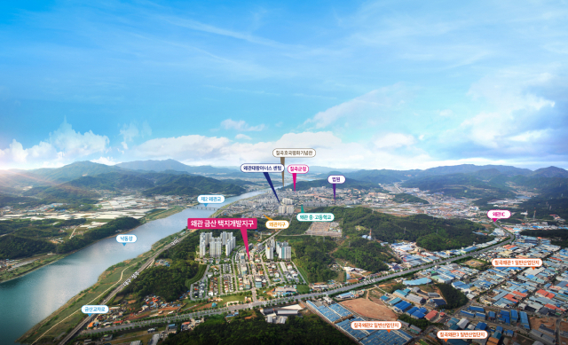 왜관 금산토지구획정리사업지구 조감도. ㈜성원산업개발 제공