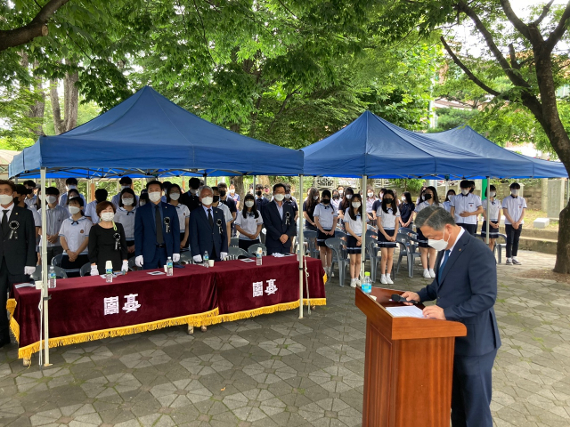 청도 모계중 6·25참전 학도병 추념식