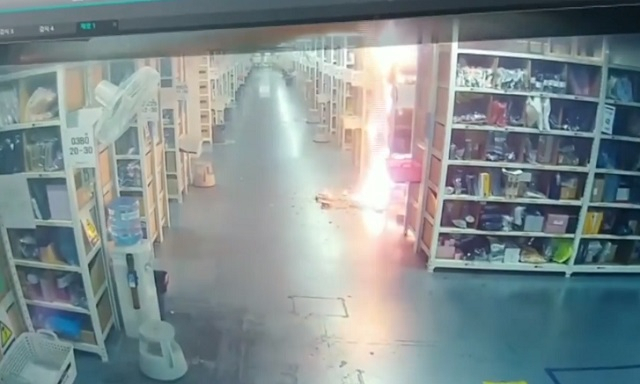 쿠팡 물류센터 화재 CCTV 화면 캡처. 의원실 제공
