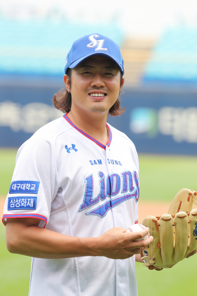 1대1 트레이드를 통해 삼성라이온즈의 유니폼을 입게 된 오선진. 삼성라이온즈 제공