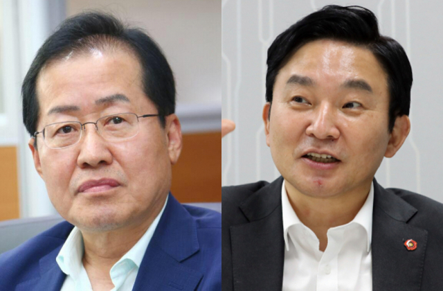 홍준표(왼쪽), 원희룡. 연합뉴스