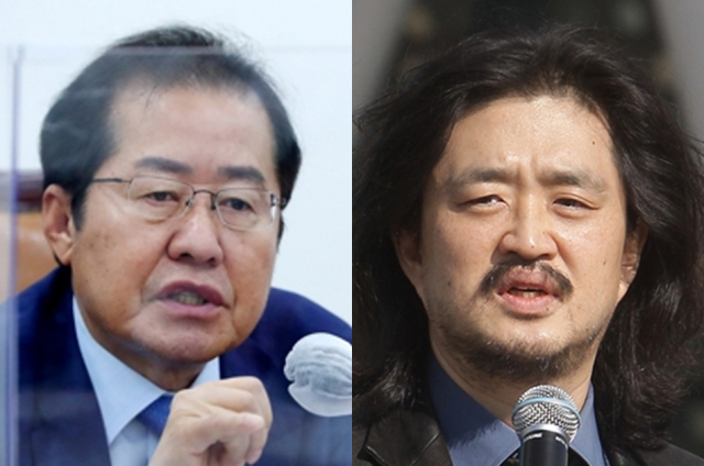 국민의힘 홍준표 의원, 방송인 김어준 씨. 연합뉴스