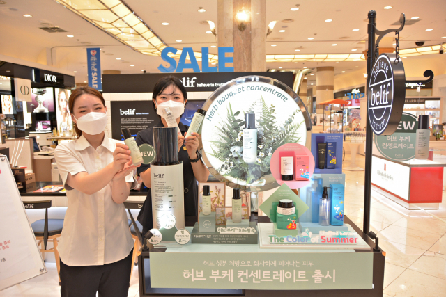 대구백화점 프라자점 1층 허브 코스메틱 브랜드 