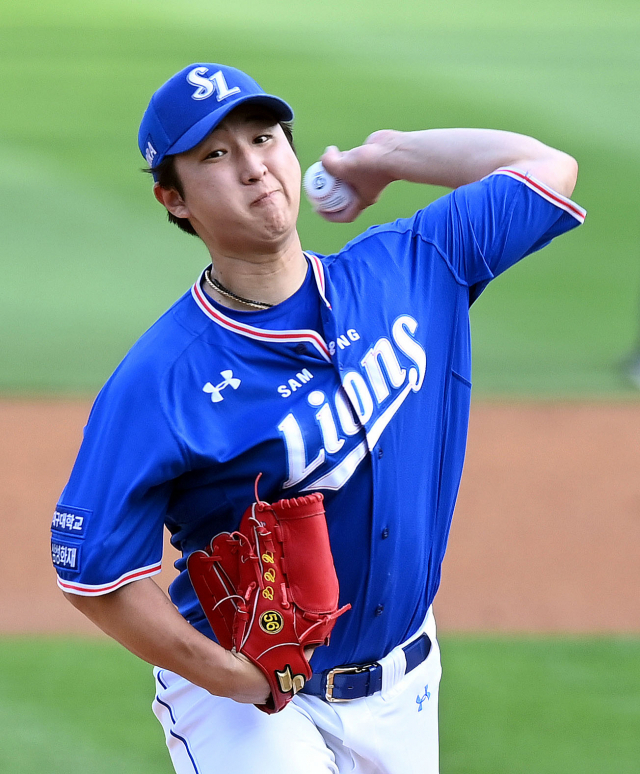 지난 11일 대구 두산베어스전에서 후반기 첫 선발 등판한 삼성라이온즈 마이크 몽고메리. 삼성라이온즈 제공