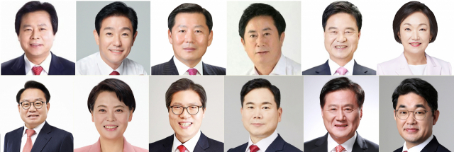 국민의힘은 부동산 거래 과정에서 관련 법령 위반 의혹이 제기된 소속 의원 12명 중 강기윤(윗줄 왼쪽부터)·이주환·이철규·정찬민·최춘식 의원에 대해서는 탈당을 요구했다. 비례대표인 한무경 의원은 제명하기로 했다. 안병길·윤희숙·송석준·김승수·박대수·배준영 의원은 본인의 문제가 아니거나 소명이 충분하다고 판단해 문제 삼지 않았다. 연합뉴스