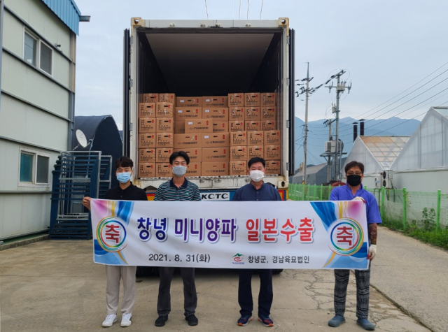 양파시배지 창녕에서 미니양파 일본 수출 출하식을 가졌다. 창녕군 제공