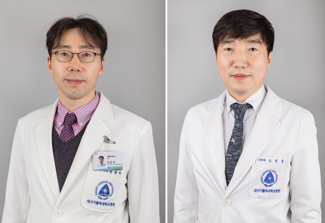 대구가톨릭대병원 권동락 재활의학과 교수(좌)와 도진국 신경과 교수. 대구가톨릭대병원 제공