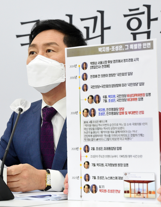 국민의힘 김기현 원내대표가 12일 국회에서 공수처의 김웅 의원실 압수수색 관련 절차상 문제점과 