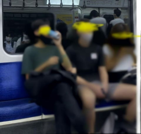 지하철 마스크 시비. 온라인 커뮤니티 보배드림