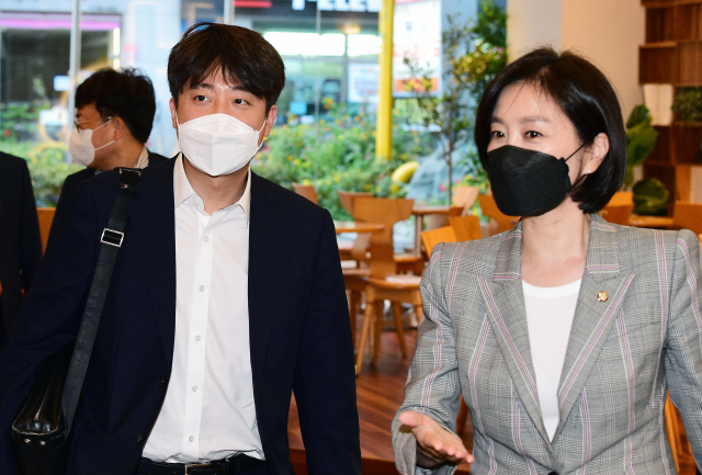 이준석 전 국민의힘 대표와 허은아 의원. 연합뉴스