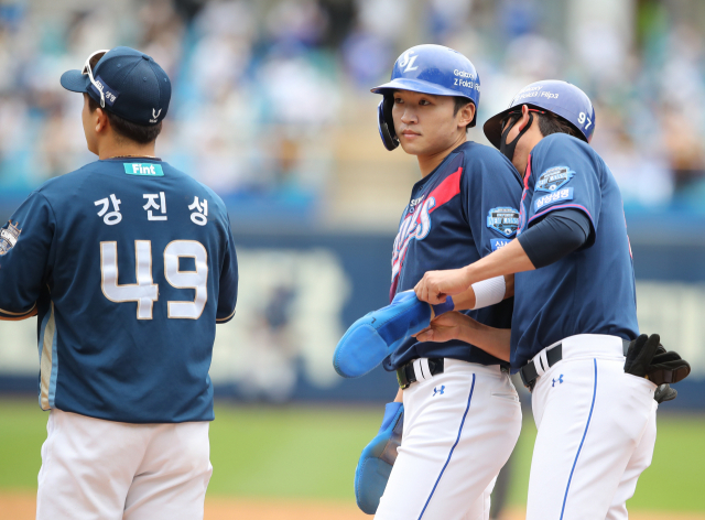 26일 대구삼성라이온즈파크에서 열린 삼성과 NC다이노스 경기에서 부상을 털고 돌아온 삼성 캡틴 박해민이 대주자로 나서고 있다. 삼성라이온즈 제공