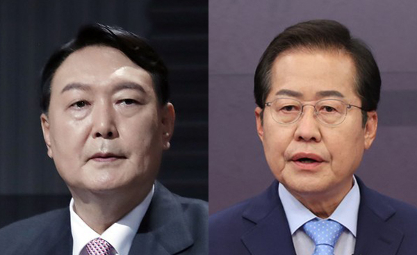 윤석열 홍준표. 연합뉴스