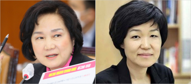 조명희 국민의힘 비례대표 국회의원(왼쪽), 이진숙 前 대전MBC 사장
