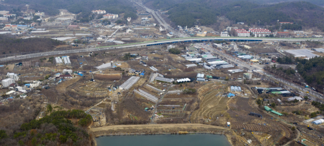 범어동 대구지방·고등법원이 옮겨 갈 대구 수성구 연호지구 일대 전경. 매일신문DB