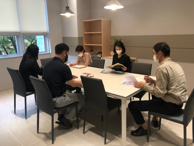 5일 한국노총대구광역시지역본부가 대구FKTU감정노동자권익보호센터 회의를 진행 중이다. 한국노총대구광역시지역본부 제공