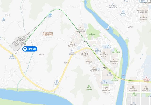 서문현 교회 위치. 네이버 지도 캡쳐