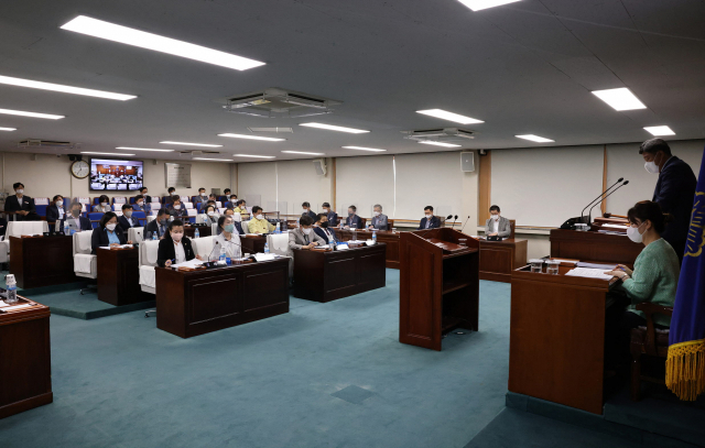 영주시의회 본회의장 장면. 영주시의회 제공