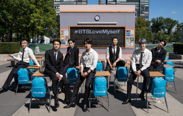 유엔아동기금(UNICEF·유니세프)이 6일 발표한 성명에서 방탄소년단(BTS)과 공동으로 진행한 