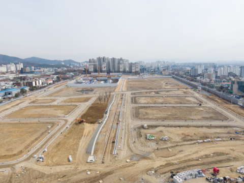 대구도시공사 안심뉴타운 공사 현장 전경. 매일신문DB