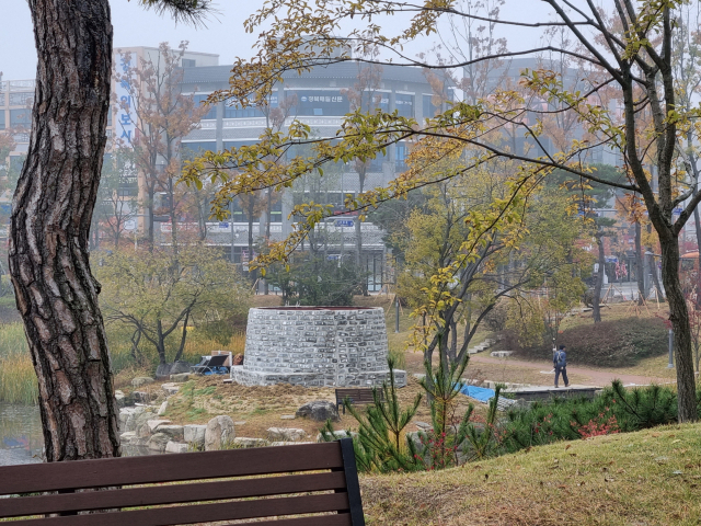지난달 31일 첨성대 모티브 조형물