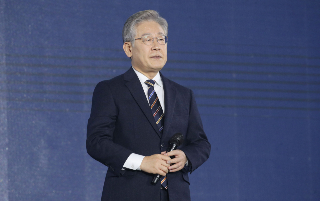 더불어민주당 이재명 대선후보가 2일 오후 서울 송파구 올림픽경기장 KSPO돔에서 열린 민주당 