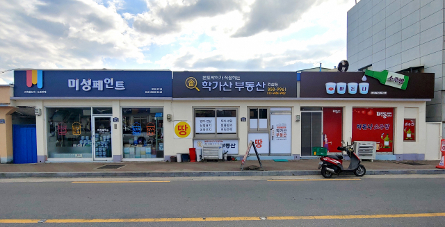 안동시 풍산읍 풍산중앙길 상가 간판 개선사업이 마무리 됐다. 사업후 간판 모습. 안동시 제공