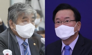 한상혁 방통위원장, 김부겸 총리. 연합뉴스