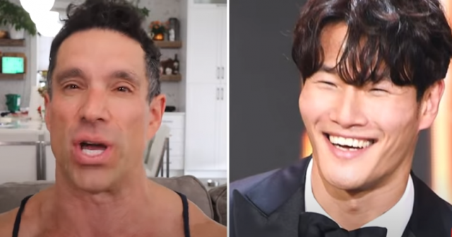 지난달 31일 캐나다 헬스트레이너 그렉 듀셋(좌)이 자신의 유튜브 채널에 영상을 올려 김종국(우)이 몸을 키우기 위해 약을 하는 